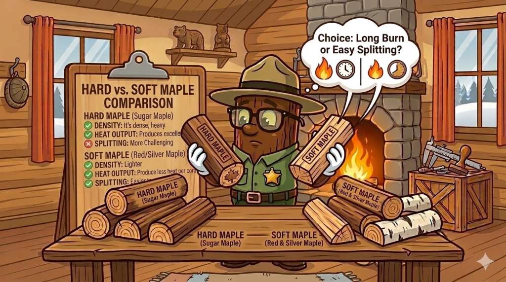hard maple vs soft maple firewood