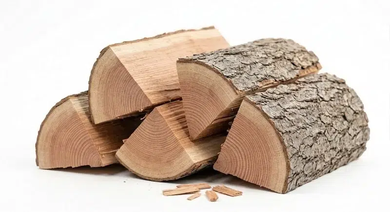 Apple cooking firewood