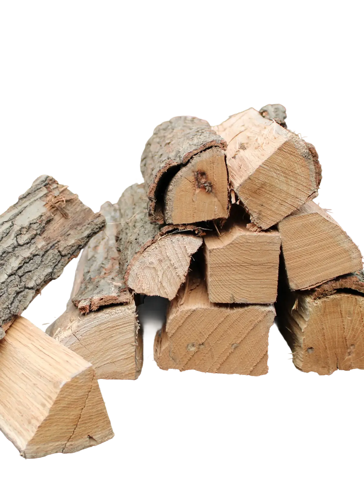 Kiln-dried oak firewood for sale in Wisconsin, dense red and white oak splits stacked and ready to burn